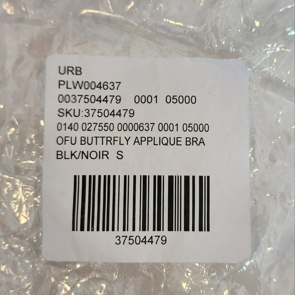 Urban Outfitters Butterfly Applique Bra Black Size S - Picture 6 of 7